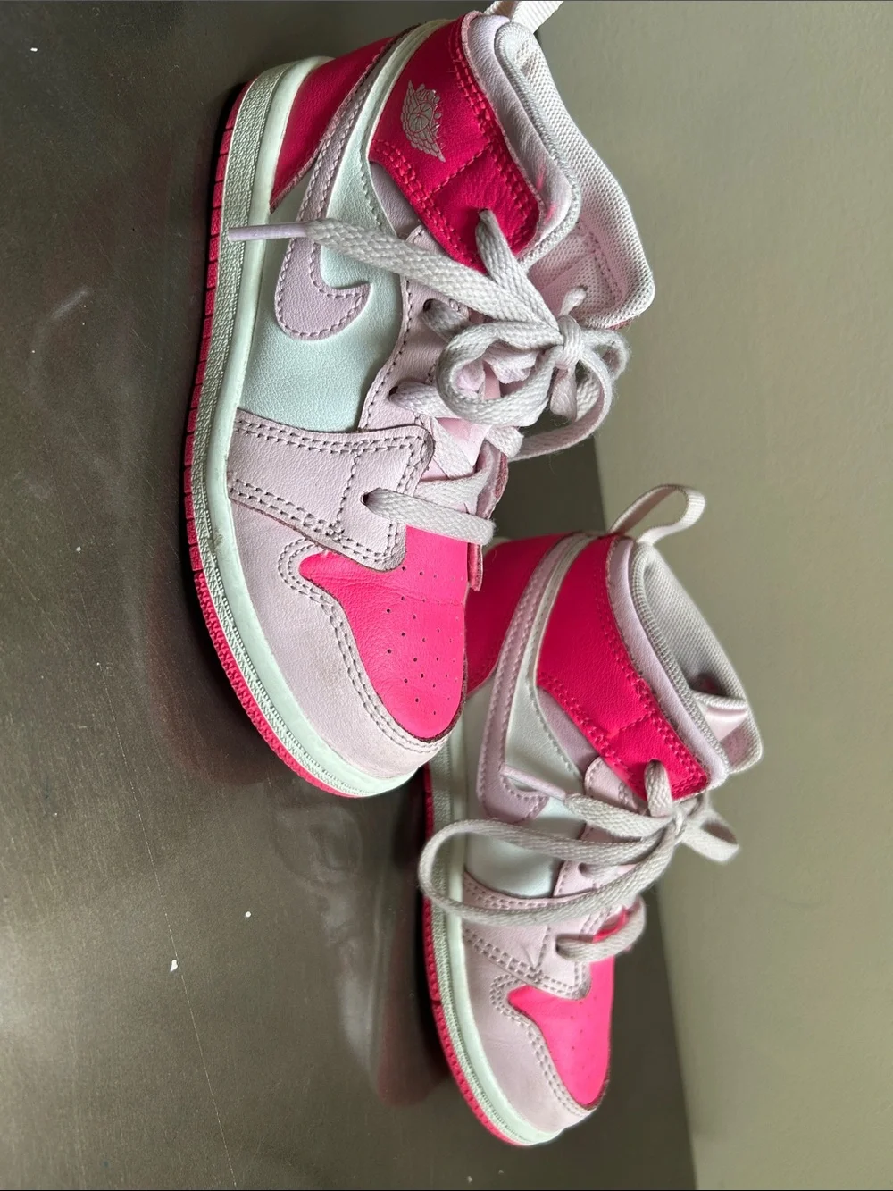 Nike Kids High-Top Sneakers - Hot Pink & Light Pink